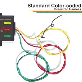 NEW SUN 2-Way to 3 Wire Splice-in Trailer Tail Light Converter Wiring Harness Kit for Easy Installation & Durable Design for RV, Truck, Van Electrical Systems,Separation of Brake and Turn Signals