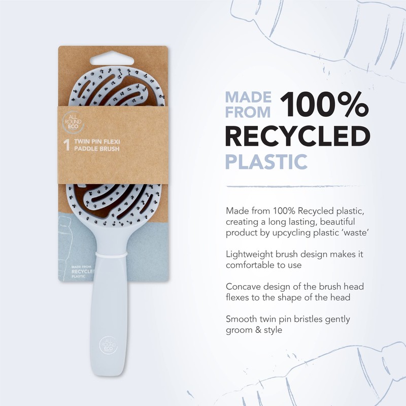 All Round Eco, Paddle Vented Flexi Twin Pin Hair Brush,
