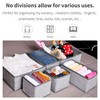 Criusia Foldable Underwear Drawer Organizer, Closet Dividers, Storage Box for
