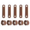 MECCANIXITY 10 Pcs Plain Leather Bracelets Leather Snap Bracelets Adjustable
