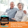 Shilajit Sea Moss Ashwagandha Gummies with Turmeric, Black Seed Oil,