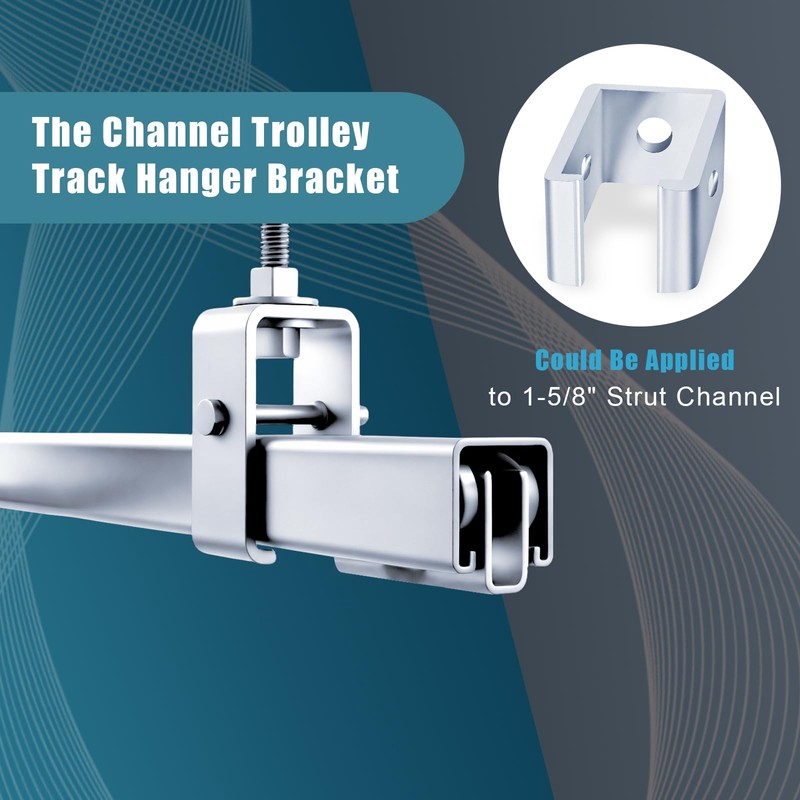 Channel Trolley Track Hanger Bracket for UNISTRUT Strut Channel,Intermediate Support