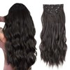 Xtrend 16 Inch Black Brown Wavy Hair Extensions 11 Clips