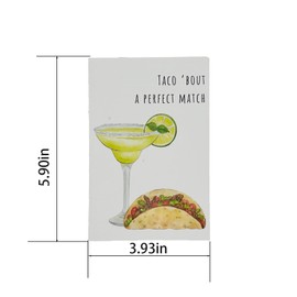 Funny Wedding Shower Card for Bride and Groom, Humorous Pun Wedding Card for Friends, Congrats Engagement Card, Taco 'Bout A Perfect Match