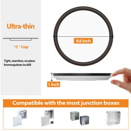 slochi Ceiling Light LED Ceiling Light Flat 18 W, Diameter 22 cm, 3 Colours 3000 K/4000 K/6500 K, IP44 Bathroom Lamp, 1800 lm Modern LED Lamp Ceiling Kitchen Lamp for Kitchen, Bathroom, Bedroom