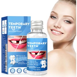 Temporary Dental Filling Repair Kit, Make Your Own Dentures, 30 ml Teeth Filling Tooth Cement, Dental Repair Beads, Dental Repair Kit for Repairing Missing Broken and Large Tooth Gaps