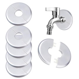 SUPERFINDINGS Plastic Radiator Escutcheon Water Pipe Cover Plumbing Covers Plates Flange Radiator Pipe Cover Decoration for Bathroom Air Pot Extractors Conditioning Holes Sliver