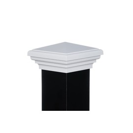4x4 Post Cap (3.5") (Case of 12) White New England Pyramid Top for Outdoor Fences, Decks, Mailboxes, and Railing, by Atlanta Post Caps