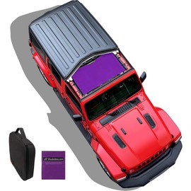 Shadeidea Sun Shade Top for Jeep Wrangler JL Unlimited (2018-2023) 2 Door and 4 Door Front-Purple Mesh Screen Sunshade JLU SAHARA RUBICON SPORT S Top Cover UV Blocker with Grab Bag-10 Year Warranty