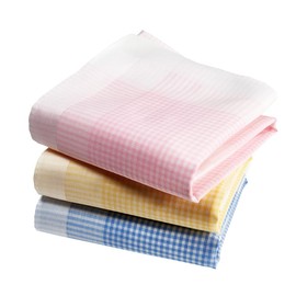 Vivienne et Merlin P01 Women's Premium Handkerchiefs, 100% Cotton, 35 cm x 35 cm, Pack of 3, assorted colours