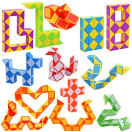 GOLDGE Magic Snakes Puzzle Cube Mini Twist Twisty Toy for Kids and Adults, Children's Birthday Gift, 13 Pieces