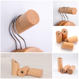 HomeDo Wall Hook Rack, Wall Mounting Wooden Clothes Hooks, Decorative Wooden Hooks, Vintage Single Organiser, Hat Hook, Hat Hanger, Towel Holder