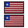 EmWoot 2PCS Africa Liberia Flag Patch Embroidered Morale Patch Military