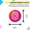 Instagram Follow Us NFC Sticker, 3 cm, 2 Pack -