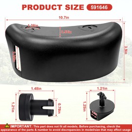 591646 Cover Air Cleaner Compatible with Briggs & Stratton Lawn Mower, Cover - Air Cleaner Part 215802-0005-F1, 215802-0015-G1, 215802-0113-E1, 215802-0114-B1 Air Filter Covers (Not Part 591647)