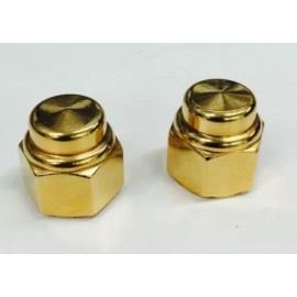 Lowrider GOLD TOP HAT Axle Nuts schwinn cruiser chopper bmx stingray 3/8"-24