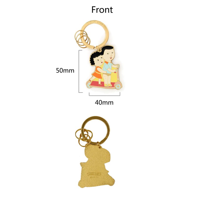 U-PICK Cute Keychain Metal Keychain Cartoon Style Keychain Bag Accessory