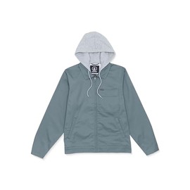 Volcom Men's Korman Hooded Garage Jacket, Dark Slate