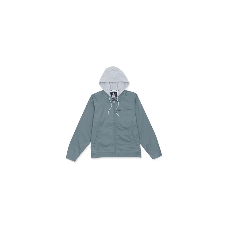 Volcom Men's Korman Hooded Garage Jacket, Dark Slate