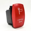 OZ-USA Lighted Whip On/Off Red Rocker Switch 4-Pin for Trucks