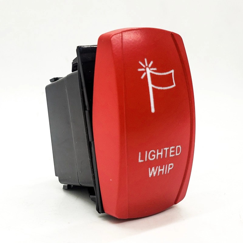 OZ-USA Lighted Whip On/Off Red Rocker Switch 4-Pin for Trucks
