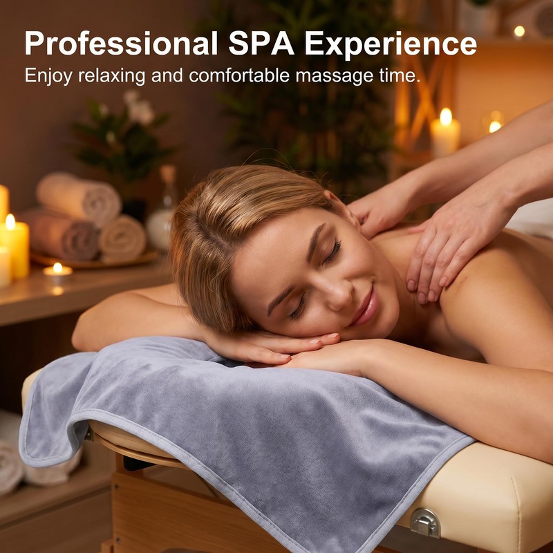 Massage Table Cover Towel with Face Cradle Hole,for Spa Foot