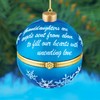 Collections Etc Holiday Sentiment Trinket Ornaments with Heartwarming Quote and