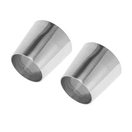 Motoforti Mandrel Exhaust Bend Elbow Concentric Reducer Car Exhaust Pipe Tubing Piping Adapter 2" OD to 2.5" OD 304 Stainless Steel Silver Tone 2 Pcs