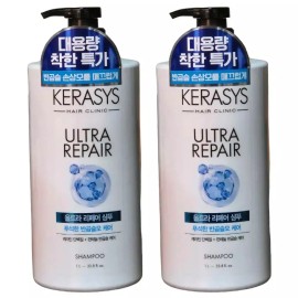 Kerastase 케라시스 울트라 리페어 반곱슬 케어 단백질 샴푸 1L X 2개 Keratis Ultra Repair Wavy Hair Care Protein Shampoo 1L x 2