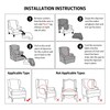 PETCUTE Wing Chair Cover Stretch Armchair Cover for Armchair Navy