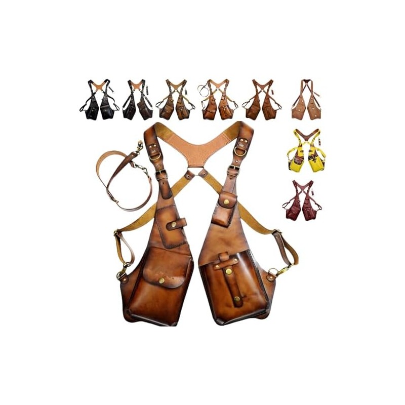 Premium Leather Adjustable Underarm Shoulder Bag for Men & Women,
