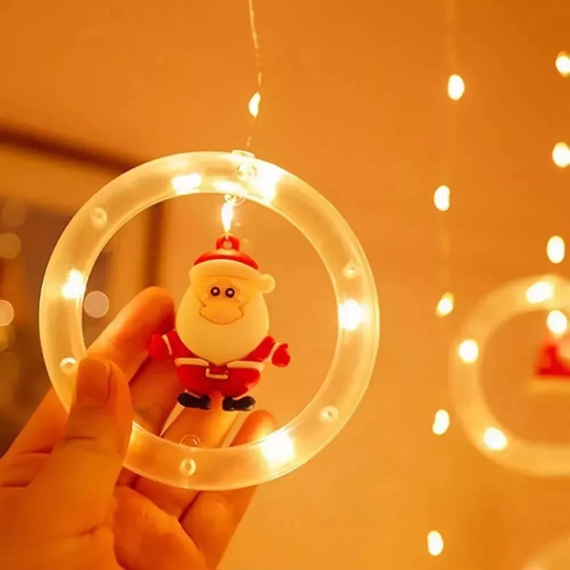 Xoxoxx Cortinas Tira Led Luces Decorativa Decoración Navideña Serie