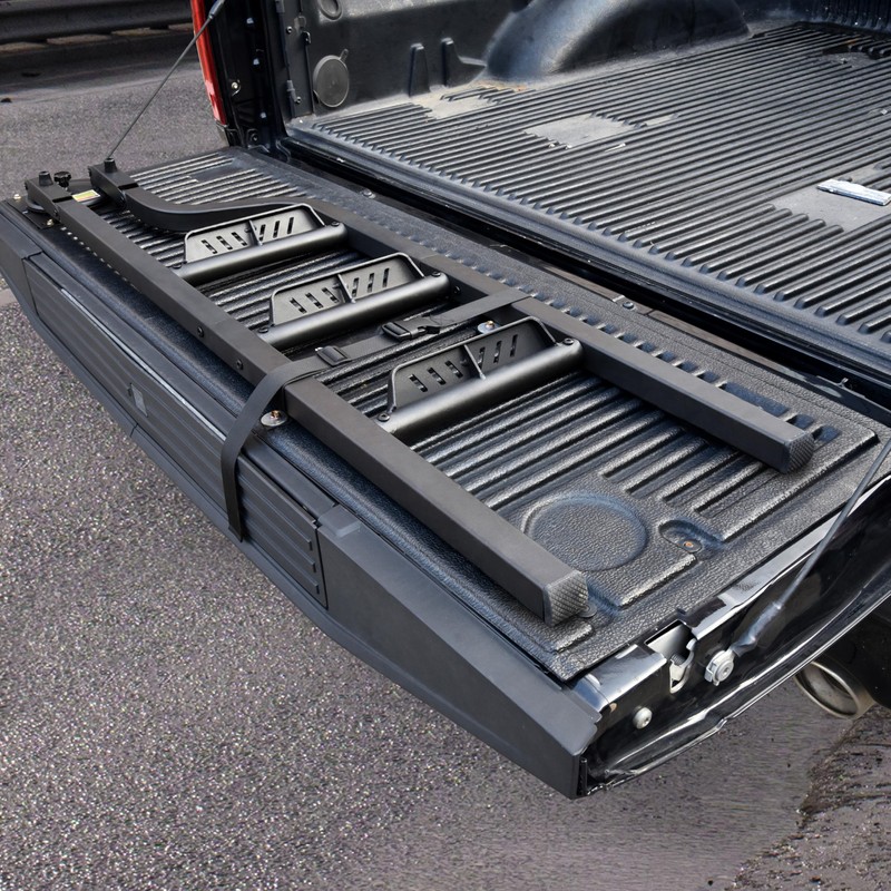 KEWISAUTO Foldable Pickup Truck Tailgate Ladder, 45" Heavy Duty Universal