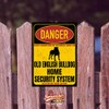 Old English Bulldog OEB sign Danger Security System door sign