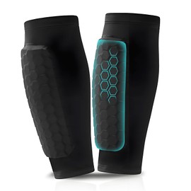 Eqivei 1 Pair of Shin Pads, Football, Shin Pads, Children's Football, Shin Pads, Adult for Men and Women, Shockproof Shin Pads for Football, Breathable & Non-Slip (L)