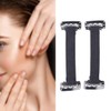 2 Pcs Black Short Portable Facelift Bands Adjustable Invisible Eyebrows