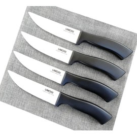 Steak Knives Set of 4, Ceramic Knife Blade - Healthy Stain Resistant & Rust Proof, Dishwasher Safe - 4.5''Large Steak Knife, Utility Knife - Great for Cutting Meat Tomatoes Vegetable Fruits BBQ UMOGI