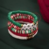 Pingyongchang Christmas Clay Bead Bracelets Set Stackable Stretch Bracelet for