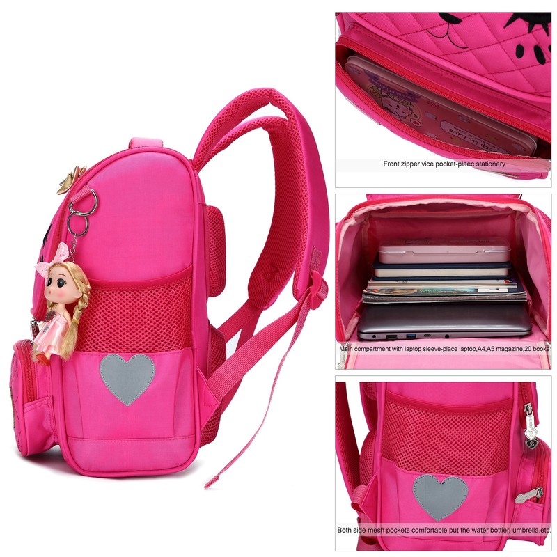 Waterproof Cute Cat School Backpacks for Girls Cute Kids Book