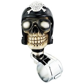 Lunsom Wheel Spinner Knob, Skull Shape Spinning Wheel Suicide Knob Power Handle Turning Aid Helpers Spinner Knobs Fit for Tractors, Forklifts, Lawn Mowers