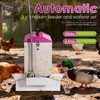 25Lb Metal Chicken Feeder and Waterer Set Automatic No Waste
