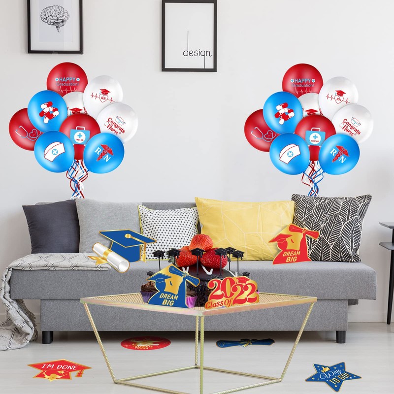 45 Pieces Nurse Balloons 12 Inch Nursing Congrats Graduation Celebration