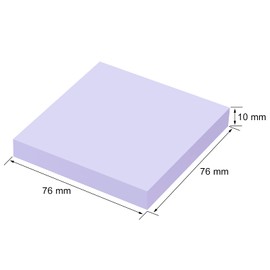 ZCZN Sticky Notes Pop Up Notes Refill 76x76mm 100 Sheets x 4 Pads Multi-Color (Purple, Pastel Purple, Blue, Pastel Blue)