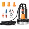 BACOENG DC 12V Solar Water Pump, Submersible Well Pump 20FT,