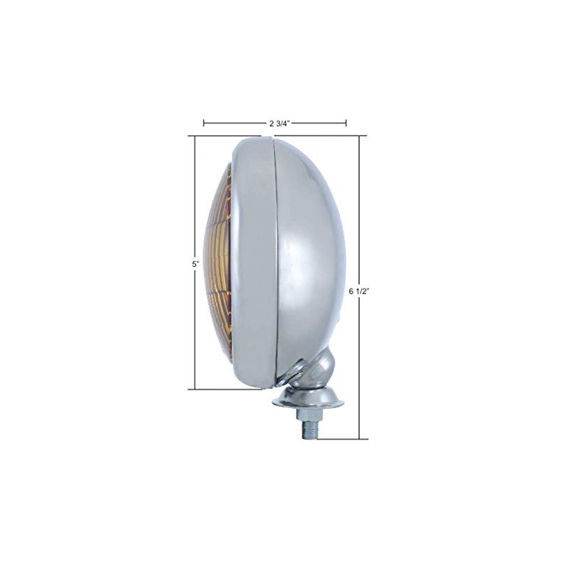 United Pacific C364007 12-Volt Vintage Style Chrome Fog Light, Universal