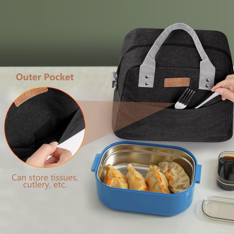 GeeRic Cooler Bag, Thickened Lunch Bag, Insulated Lunch Bag, Portable