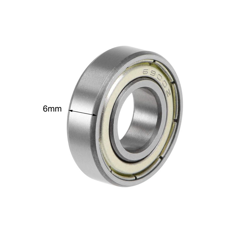 sourcing map Deep Groove Ball Bearings Z2 10mm x 22mm