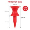 YUFETY 100 Pcs Golf Tees Plastic 32mm Red Castle Golf