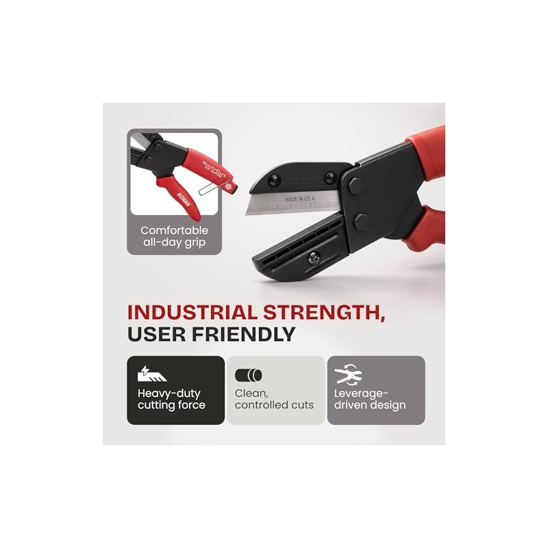 Ronan Multi-Cut Industrial Cutter – Heavy-Duty Blade for Plastic, Rubber,