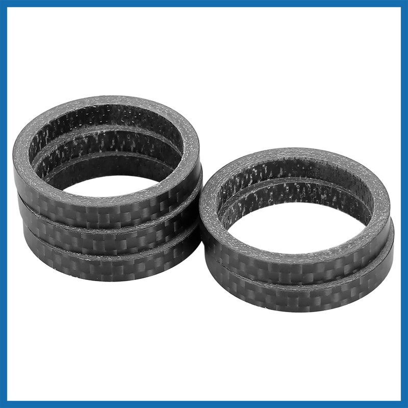 A ABSOPRO 5pcs Headset Spacer Matte Black Fit 1 1/8